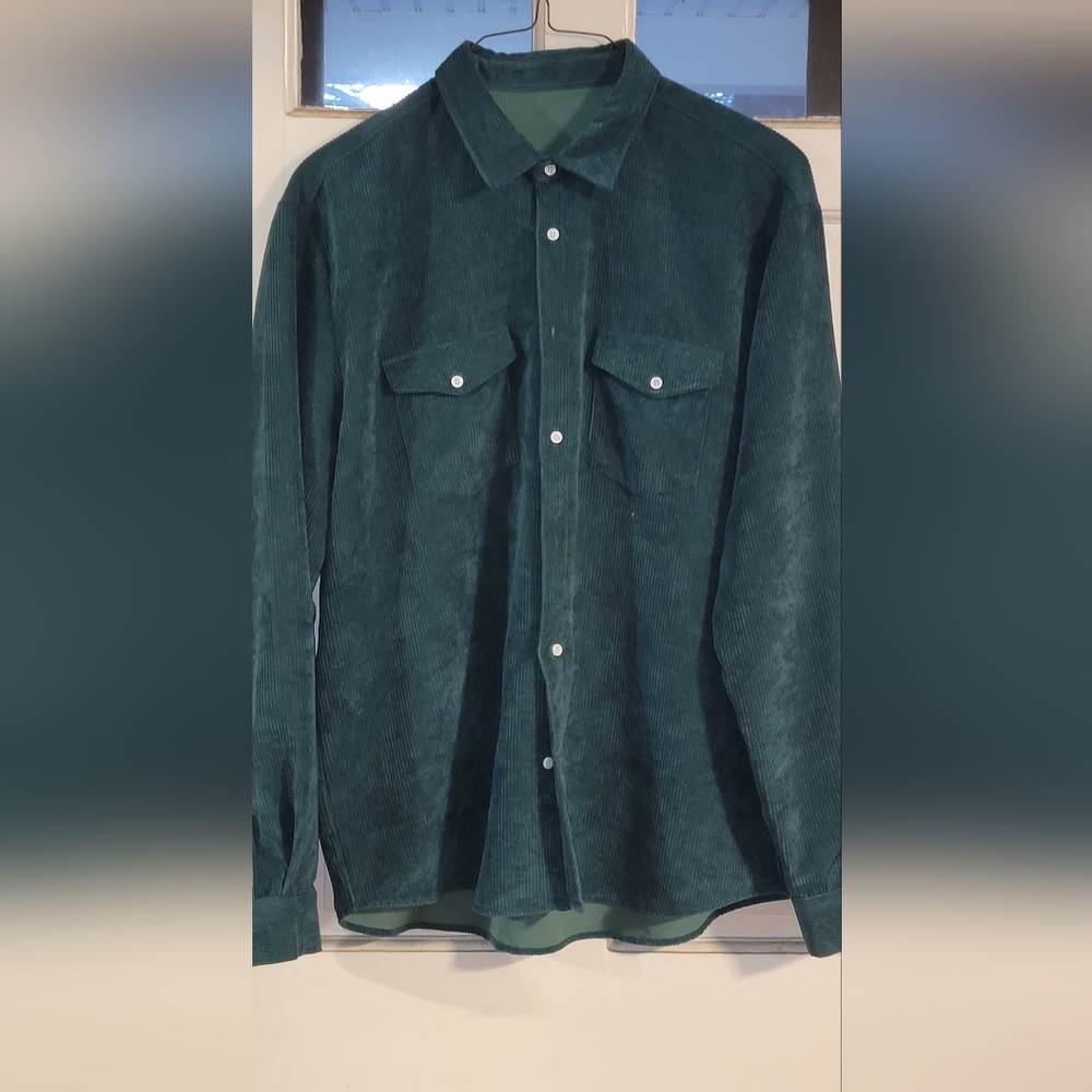 Mens  Corduroy Button down Shirt